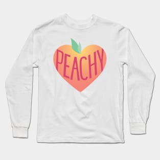 "PEACHY" Heart Long Sleeve T-Shirt